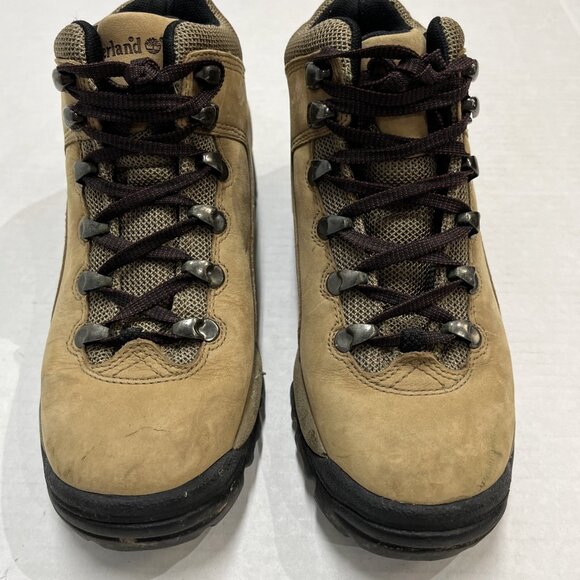 Timberland Hiking Boots Womens 6 Brown Tan Leather Lace Up Ankle High Outdoor - Picture 5 of 16